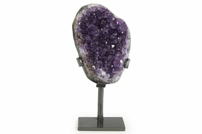 Sparkling Amethyst Geode With Metal Stand - Uruguay #342692